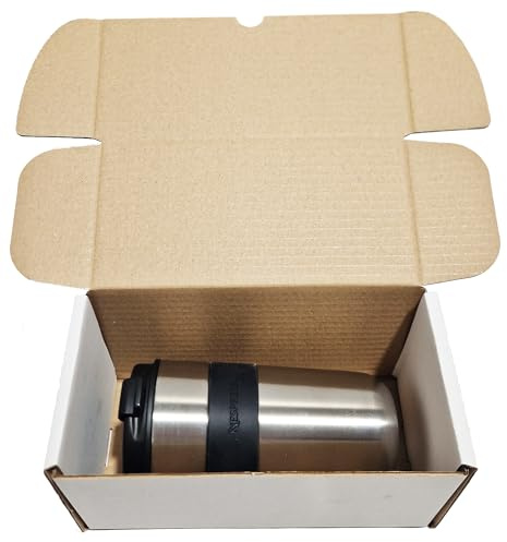 W.E. Roberts Postal Boxes 20x10x10cm (8x4x4) White Cardboard boxes for posting small business packaging, shipping box, small parcel boxes, Mailing gift packet Small Parcel (10)