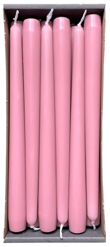 Nordring Tapered Candles 2.3 cm x 25 cm High Antique Pink Pack of 12