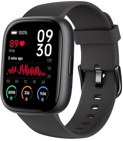 TOOBUR Smartwatch Damen Herren ohne App und Handy mit schrittzähler, 1.83 Fitness Tracker mit Herzfrequenzüberwachung, Fitnessuhr mit Schlaftracker IP68 Wasserdicht, Pulsuhr Android iOS kompatibel