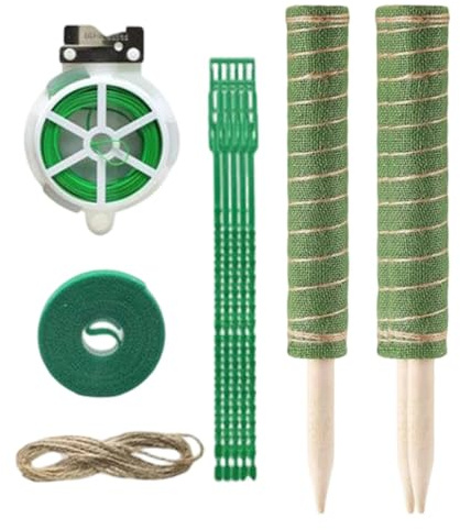 Tutori di muschio per piante rampicanti, strumento da giardinaggio riutilizzabile con assorbimento d'acqua, supporto per piante rampicanti, uso in filodendro interno, fioriera, balcone, patio