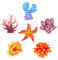 UEETEK 6 Stück Multicolor Aquarium Decor Künstliche Meer Star Gefälschte Korallen Versteckt Ornament für Aquarium Dekoration