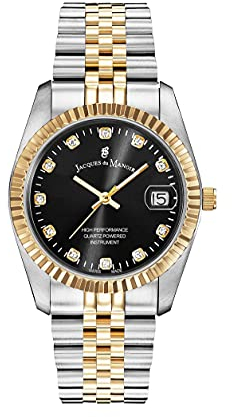 Jacques Du Manoir Damenuhr - Inspiration, 36 mm Analog Quarzuhr mit Edelstahl Armband