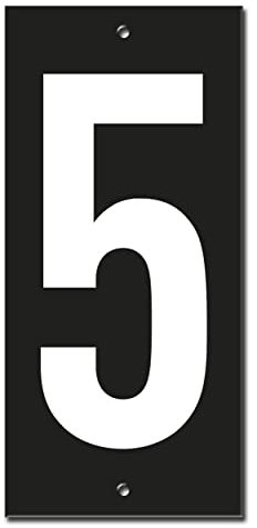 THIRARD 00967175 - Plaque Signalétique 56X130mm 5 À Visser - Plaque murale avec signalétique - Chiffre 5 - Accessoires/Equipements - Equipement De Porte