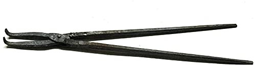 Pince de forge Tenailles de forge Pince de forge à nez incurvé pour étau à enclume Tenaille de forgeron 36cm - 120cm pour l'ingénieur Forgeron Forge,46cm