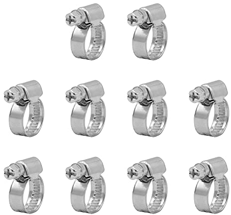 VARIOSAN Schlauchschellen Set 13606, 10 Stück, Spannbereich 10-16 mm, Bandbreite 9 mm, W4 (Edelstahl / V2A)