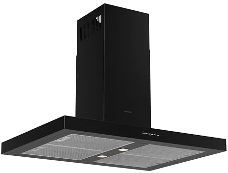 Silverline Cappa da cucina ad Isola Aspirante 90 cm Nero