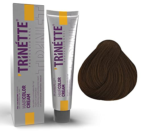 Trinette Professionelle No 7.35 Cappuccinobraun Permanente Haarfarbe Creme 100 ml – Warme Kaffee- und Schokoladentöne, Tiefe Farbergebnisse, Hohe Deckkraft, Langanhaltende Salonqualität