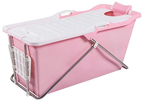 KLZUOPT Tragbarer Badewannen-Badeeimer für Erwachsene, moderner Badeeimer für Erwachsene, Spa-Badeeimer für den Haushalt mit Kissenisolierung, zusammenklappbar, ganzer Körper (Color :