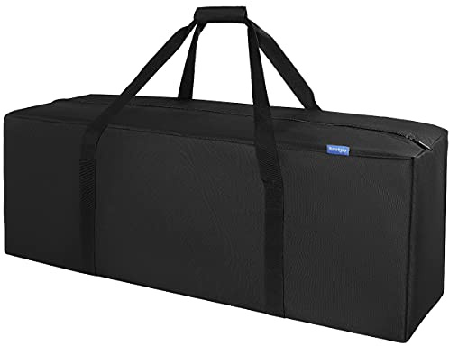 INFANZIA 100L Sac de Sport Grand Capacité pour Homme et Femme, Tres Grand Sac de Voyage résistant à l'eau Pliable avec Fermeture Eclair Améliorée, Solide et Durable, Noir