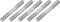 sourcing map 5Pcs M8x60mm 304 Stainless Steel Double End Threaded Stud Screw Bolt for House Maintenance