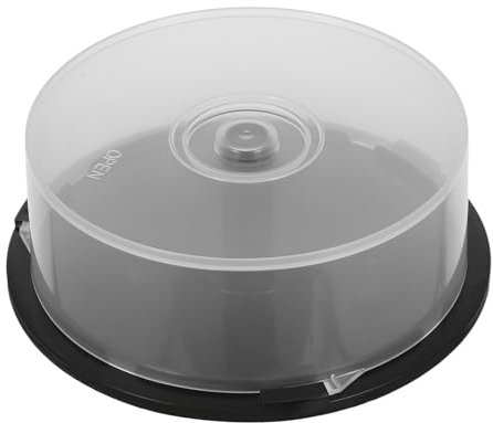 Ciieeo Leerer Cd-Container Für 25 Discs Mit Transparentem Deckel Und Schwarzem Boden Platzsparender Dvd-Aufbewahrungseimer Für Büro Und Zuhause