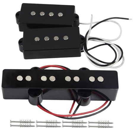 FLEOR Öppen stil PB baspickuper & JB bryggpickuper PJ set P-J pickup paket för 4 strängar bas eller liknande basgitarr delar ersättning