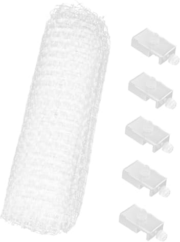 TOGEVAL Juego de Red Antisaltos para Acuario Cubierta de Malla para Pecera Red para Peces en Miniatura para Escape de