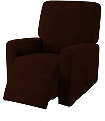EBETA E Jacquard Sesselbezug, Sesselschoner, Stretchhusse für Relaxsessel Komplett, Elastisch Bezug für Fernsehsessel Liege Sessel (Kaffe)