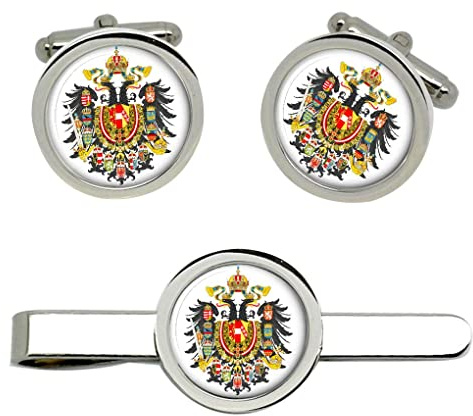 Giftshop UK Österreich-ungarn Wappen 1867-1915 Manschettenknöpfe und Krawatte Clip Set