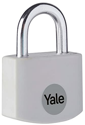 Yale Aluminiumhänglås YE3B/32/116/1/GR grå, 32 mm kropp, stålbåge, 3 nycklar