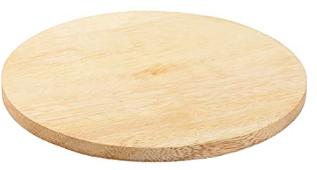 NKlaus piatto in legno naturale Ø14cm sottobicchiere da tavolo decorazione sottobicchiere in vetro 10459
