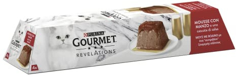 GOURMET Revelations Cibo Umido per Gatti Adulti Mousse con Manzo 24 Confezioni da 57g