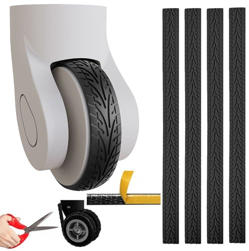 Kakveiai Protector de Ruedas de Equipaje - Cubierta Antideslizante y Antiruido de Gel de Sílice Para Maleta con Ruedas Giratorias