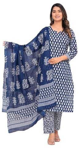 MEERA FAB Women Anarkali Kurti KURTA SET (pack of 1), Blue, 4XL