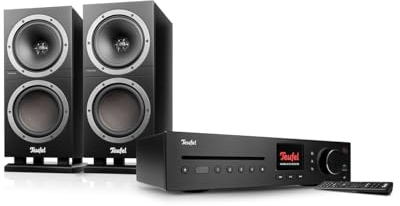 Teufel Theater 500S KOMBO 2 Sistema de Sonido - Sistema de Altavoces estéreo HiFi con Bluetooth aptX, WLAN, Sonido Premium, Radio Digital Dab+, Receptor de CD (Negro) (Negro)