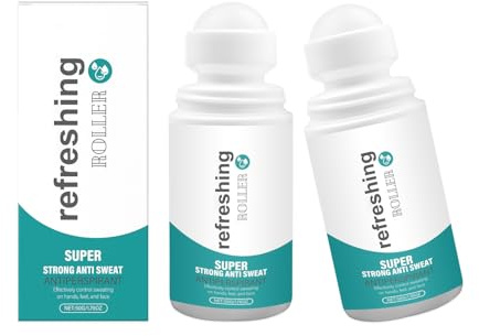2PC Summer Refreshing Sweat Control Roller for Women, 24-Hour Protection, Long-Lasting Fresh Scent,Portable, Suitable for Odor Control & Anti Sweat Deodorant Hyperhidrosis,Daily Use and Travel