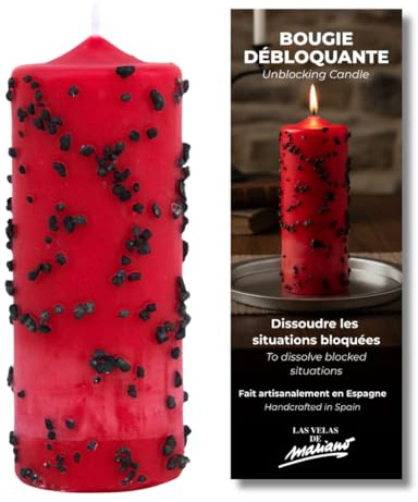 Candela Rompe Stancamenti Ritualizzata – Candela Rossa Esoterica per Sblocco Energetico e Avanzamento Personale – Ideale per Progetti, Amore e Denaro – Con Erbe e Preghiera – Le Candele di Mariano