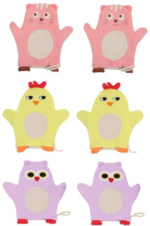 POPETPOP 6 Piezas Toalla de Baño Forma Bola Guante Limpiar Cuerpo Cepillo Baño Útil para Ducha Infantil Color Aleatorio