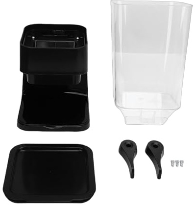 Haofy Distributeur de Céréales Comptoir 5 L Grande capacité Réglable Distribution Nourriture Cuisine Garde-manger Collations Noix Bonbons Aliments Secs Chiens Conteneur Stockage (BLACK)