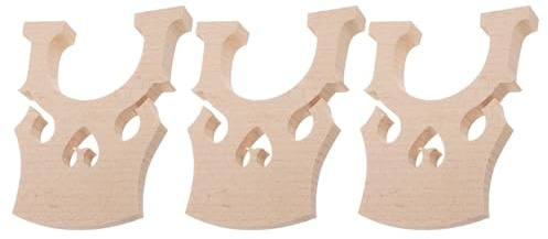 Abaodam 3pcs 4/4 Full Size Maple Cello Bridge Replacement Parts, Wood Cello Bridge for String Instrument Repairs, Musical Instrument Accessory for Professional and Amateur Cellists