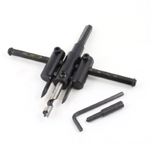 Aexit Fresa per circolari regolabile da 30 mm a 120 mm con fresa a testa esagonale con chiave a brugola ID: 790379