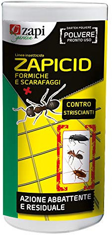 ZAPI Insetticida in Polvere Pronta all'Uso Zapicid Formiche e Scarafaggi 750 g