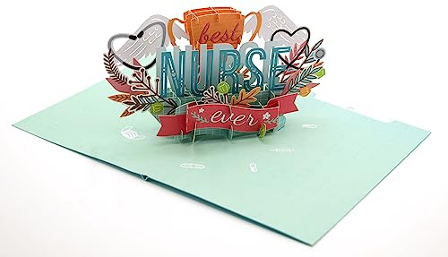 Tarjeta de agradecimiento hecha a mano para enfermera, tarjetas de agradecimiento NHS de Best Nurse Ever 3D, tarjeta de agradecimiento del hospital de la salud, gracias enfermera, NHS Heroes