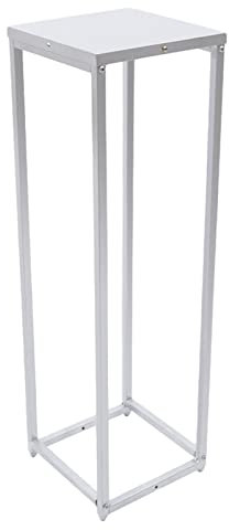 Sgabelli per Fiori Supporto Per Fiori In Ferro, Supporto Per Colonna Vaso Geometrico Espositore Per Fiori Decorazione a Colonna, Argento 80cm