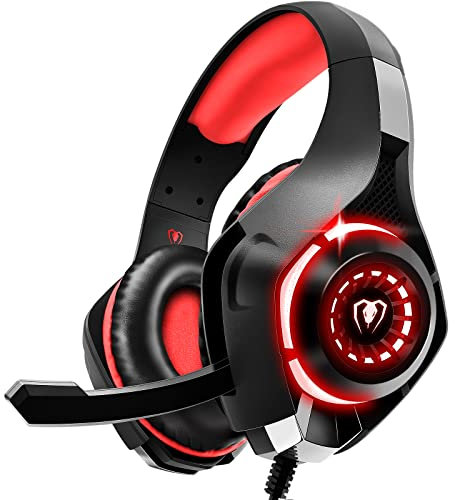 Tatybo Cascos Gaming, Auriculares Gaming con Graves Envolventes 3D, Micrófono Reducción De Ruido Y Almohadillas De Proteína, para Ps4 Ps5 Xbox PC Laptop