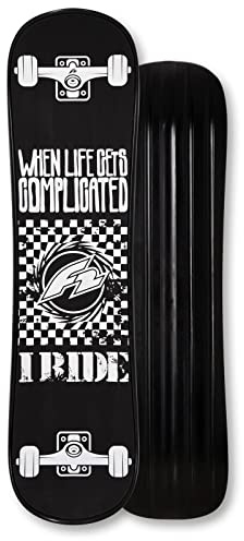 F2 Snowboard Snowdeck 89 cm – Schnee Skateboard für Tricks und Moves, Leichtes und Robustes Snow Skate für Einsteiger und Profis in Schwarz, 2024/25