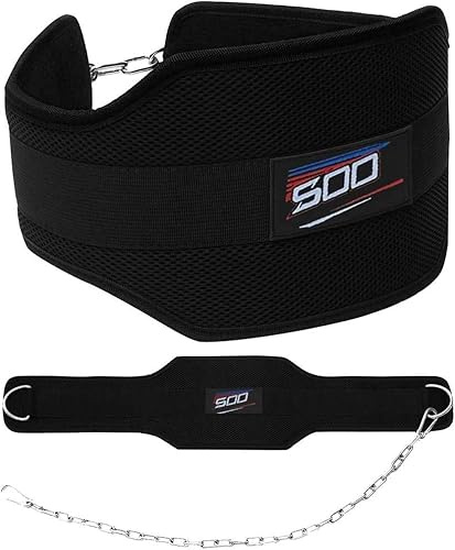 Dip Belt With Chain For Men & Women Fitness Dipping Pull Up Dips Belt Cross fit Weight Lifting Training Gym Bodybuilding Weightlifting Workout Powerlifting Belt