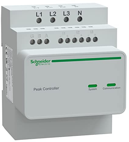 Schneider Electric EVlink Home Peak Controller, Lademanagement, 3-phasig, PLC, 4TE, Artikelnummer EVA1HPC3