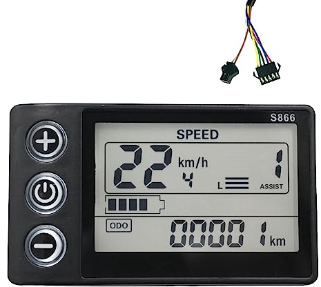 reamhome Wasserdichtes E-Bike-LCD-Display 24 V-60 V S866 für Elektro-E-Bike-Scooter (SM-Stecker)