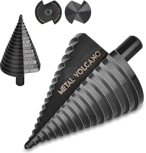 OXMUL Large Step Drill Bit(Pro),16Holes 2, High Speed Steel, Drill Bit Set Duty for Metal, Wood,Plastic Tri-Shank. 2Pro