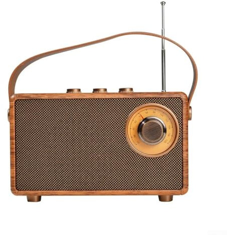 Retro radio, retro Fm radio Bluetooth-kompatibel 5.1 kreativ bärbar högtalare high fi små bärbara radioapparater, för hemmet