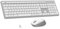 LeadsaiL Kit Tastiera e Mouse Wireless con Tastierino Numerico, Layout Italiano QWERTY, 2,4 GHz USB, Silenzioso, Compatibile con PC, Desktop, Laptop, Computer per Windows, HP, Lenovo, Bianco e Grigio