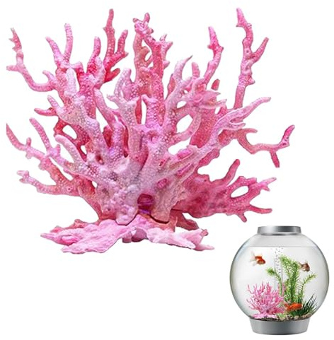 Decorazione di coralli del serbatoio di pesce - pianta di corallo finto colorato per acquascape | Ornamento di roccia 'acquario in resina, decorazioni per paesaggi del serbatoio luminoso, pianta d