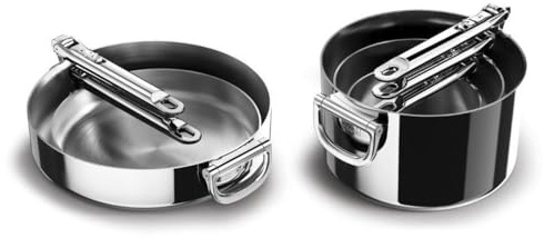 Joseph Joseph Space Steel 5-Piece Stainless-Steel cookware Set with Folding Handles