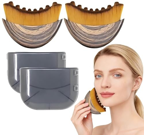 2 PCS Lymphatic Contour Face Brush, Lymphatic Drainage Massager, Ergonomic Face Beauty Tool，Designed to Fit The Skin Precisely and Relieve Fatigue for All Skin Types