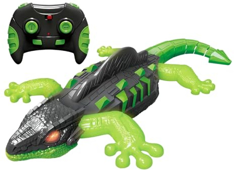 Lézard à Distance grimpe sur | d'escalade : Jouet Animal télécommandé avec lumière, Remplissage de Bas, Jeu pour, fête à la Maison, Verre, Salon en Plein air, Vacances