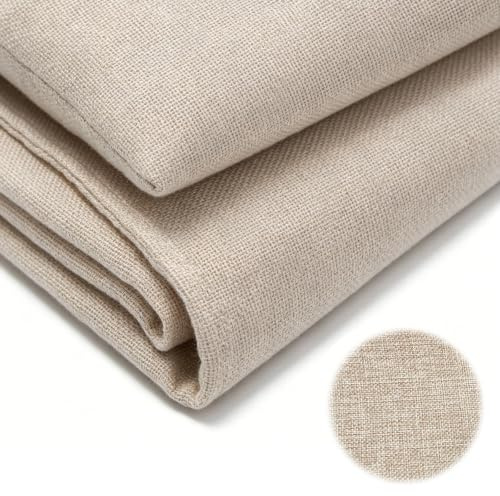 Stoppningstyg, möbeltyg, metervara, 200 cm x 150 cm, linnetyg, metervara, sofftyg, strukturtyg för möbeltyg, lämplig för soffgardiner, fåtölj, 1 styck