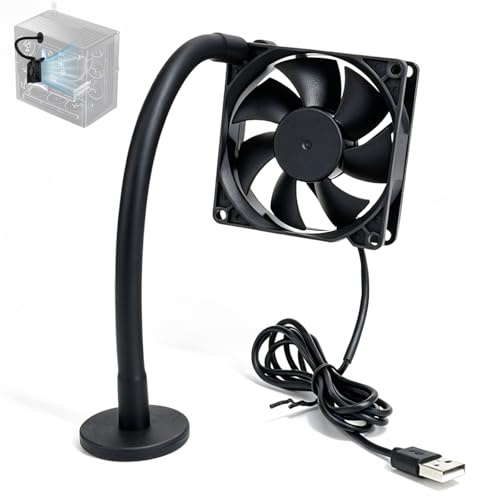 YIBEICO 80mm USB Cooling Fan for Computer Case,CPU,Graphics Card | for Motherboard, Gaming Laptop,Northbridge Southbridge Chipset, Magnetic Adjustable USB Computer Fan for GPU VRM Cooler