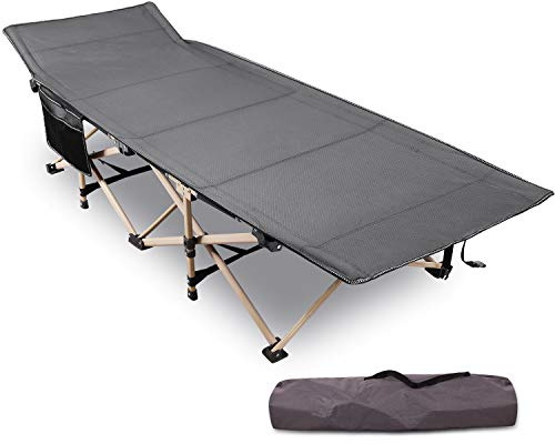 REDCAMP Camp Bed for Adults, 28 Extra Wide Heavy Duty Folding，Grey