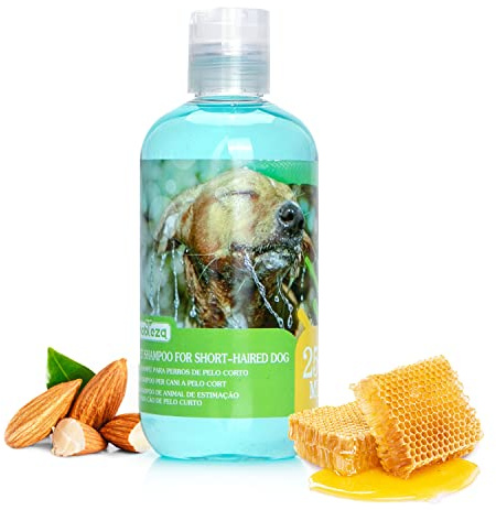Nobleza Welpen-Shampoo Mild Nach Mandeln und Honig Duftend,Hundeshampoo Gegen Juckreiz für Kurzhaarige Hunde speziell für Französische Bulldogge und Mops 250 ml